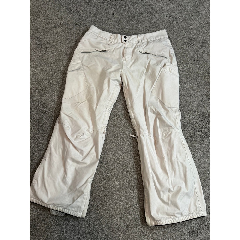 Empyre Mens Snowboard Pants XL White Waterproof 10000MM Ski Snow Cargo Lined